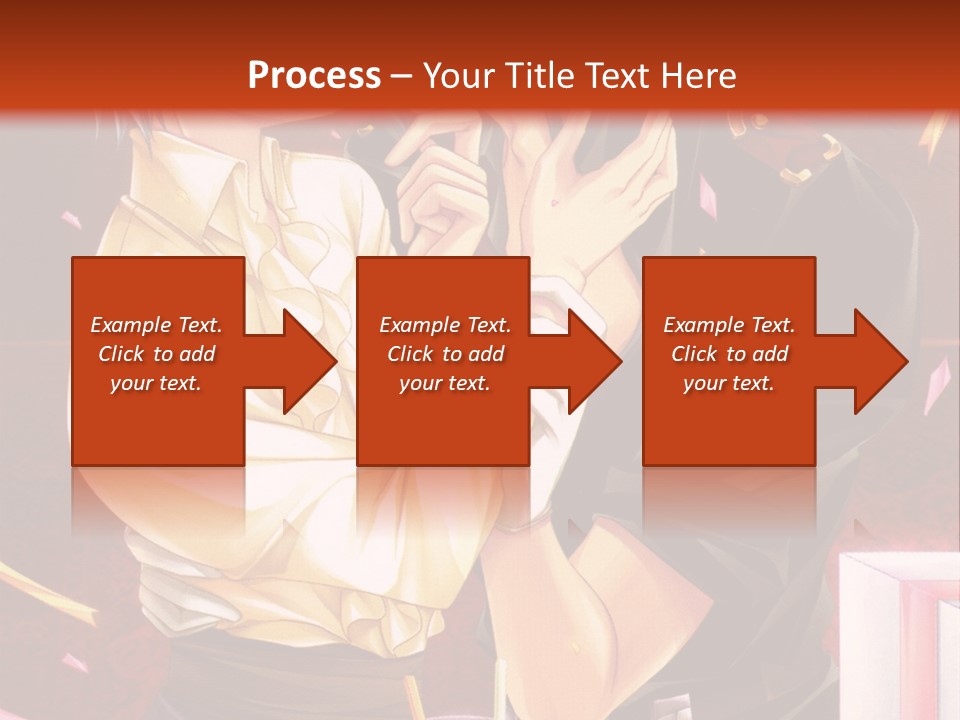 A Couple Of People That Are Kissing In Front Of A Cake PowerPoint Template