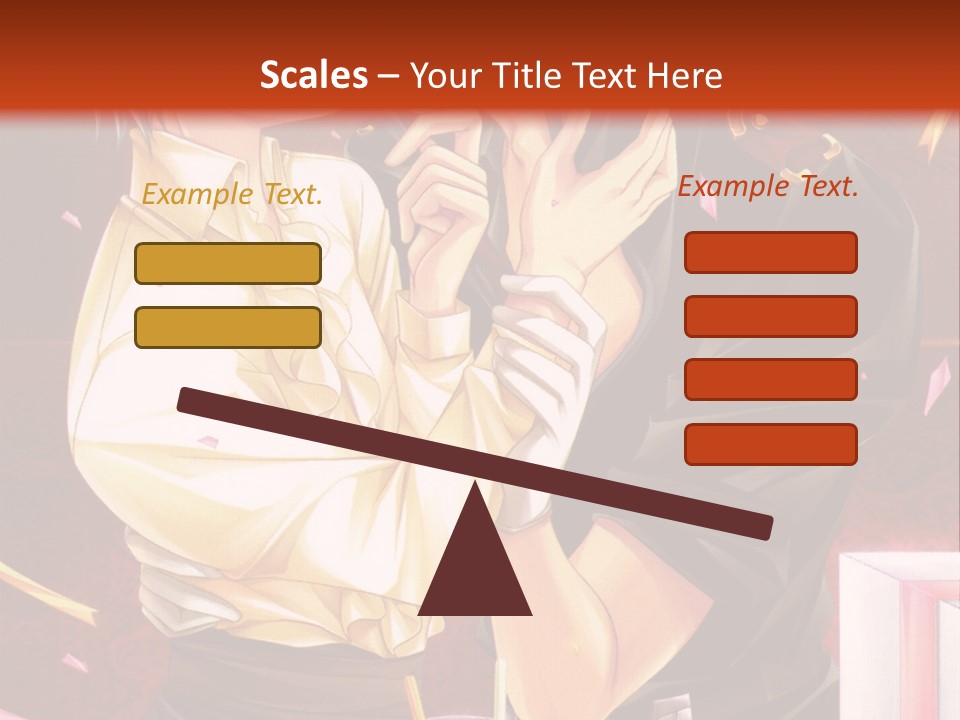 A Couple Of People That Are Kissing In Front Of A Cake PowerPoint Template