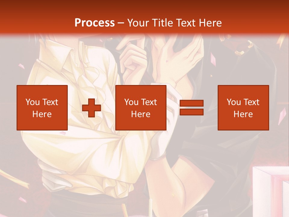 A Couple Of People That Are Kissing In Front Of A Cake PowerPoint Template