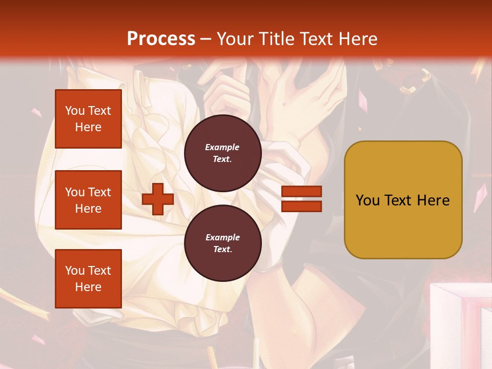 A Couple Of People That Are Kissing In Front Of A Cake PowerPoint Template