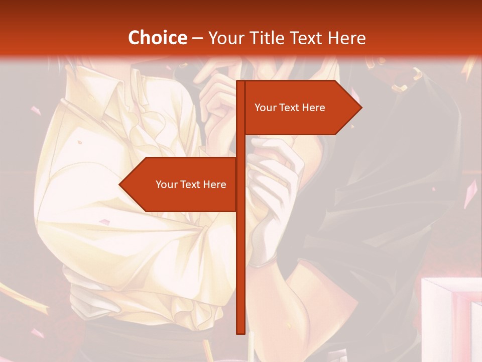 A Couple Of People That Are Kissing In Front Of A Cake PowerPoint Template