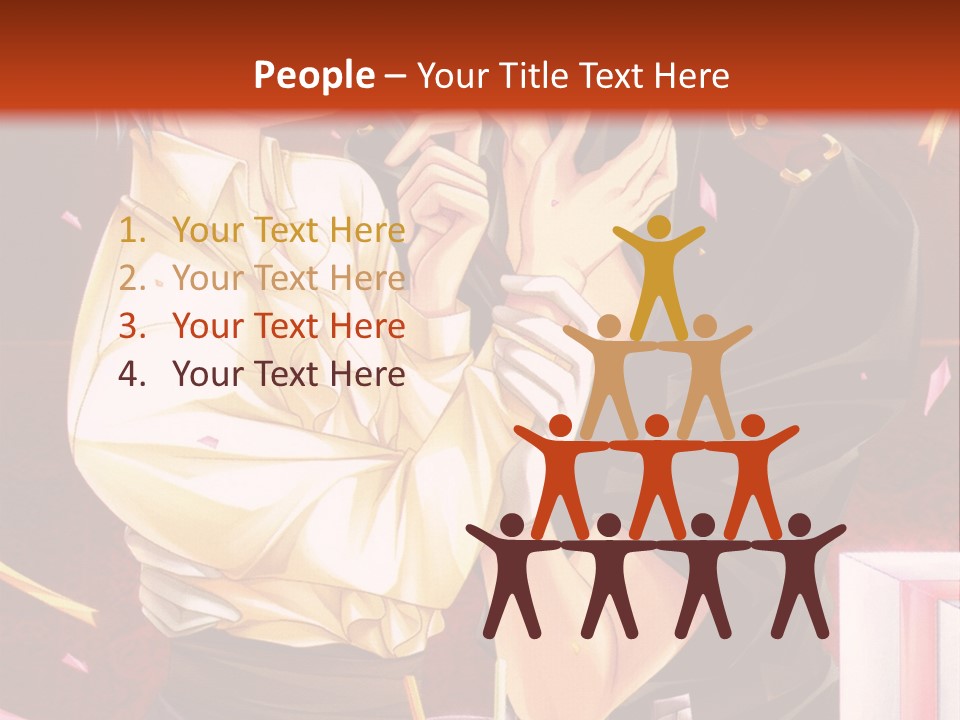 A Couple Of People That Are Kissing In Front Of A Cake PowerPoint Template