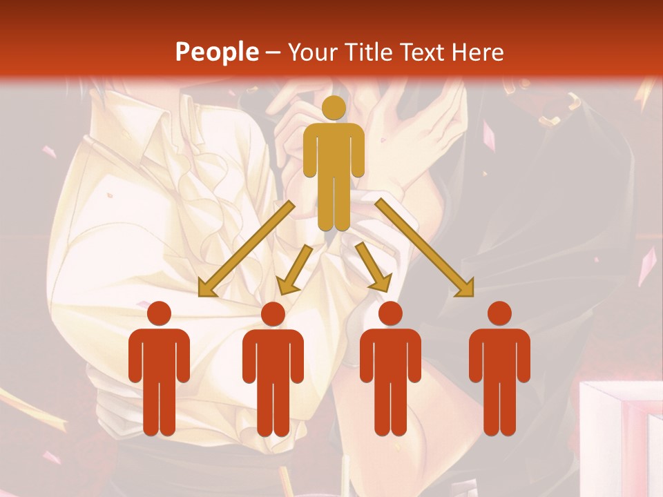 A Couple Of People That Are Kissing In Front Of A Cake PowerPoint Template