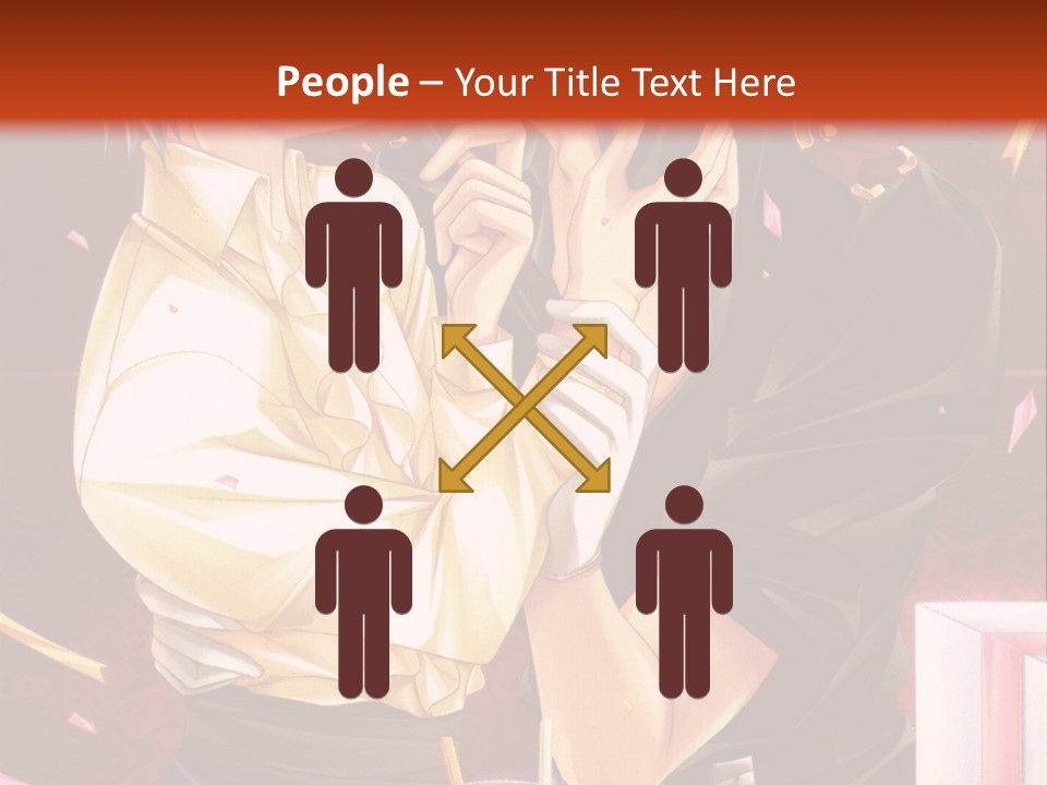 A Couple Of People That Are Kissing In Front Of A Cake PowerPoint Template