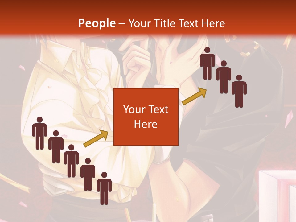 A Couple Of People That Are Kissing In Front Of A Cake PowerPoint Template