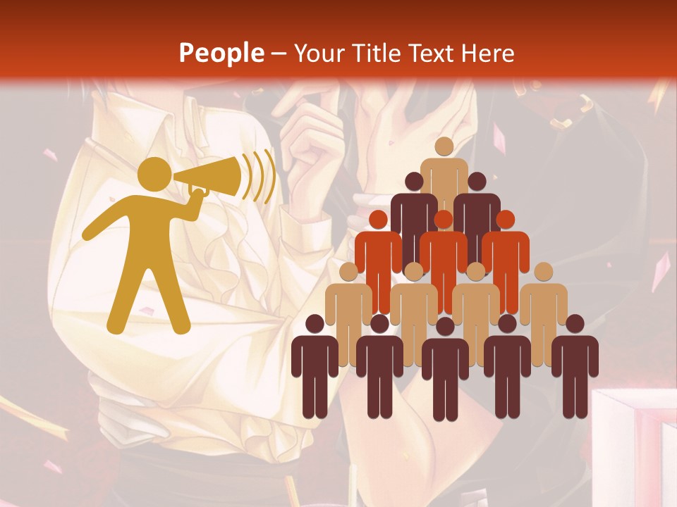 A Couple Of People That Are Kissing In Front Of A Cake PowerPoint Template