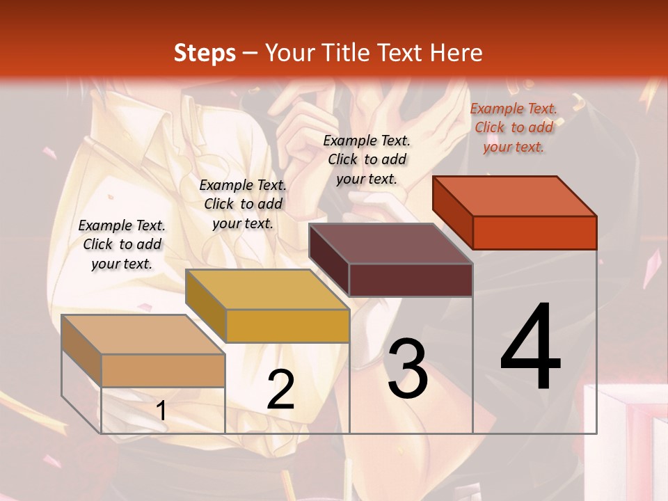 A Couple Of People That Are Kissing In Front Of A Cake PowerPoint Template