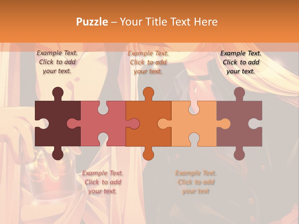 A Couple Of People Sitting Next To Each Other PowerPoint Template