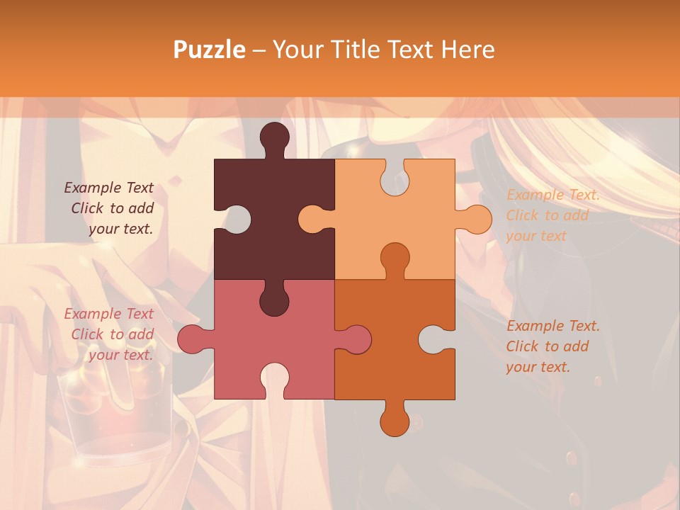 A Couple Of People Sitting Next To Each Other PowerPoint Template