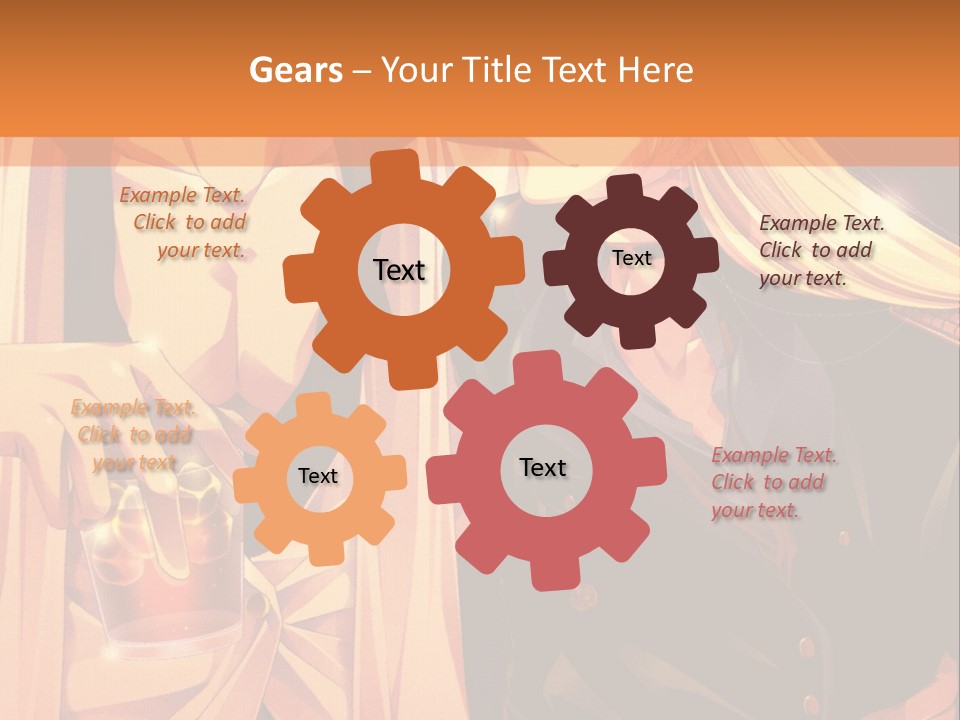 A Couple Of People Sitting Next To Each Other PowerPoint Template