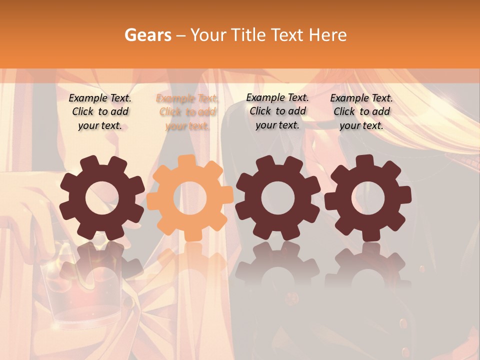 A Couple Of People Sitting Next To Each Other PowerPoint Template