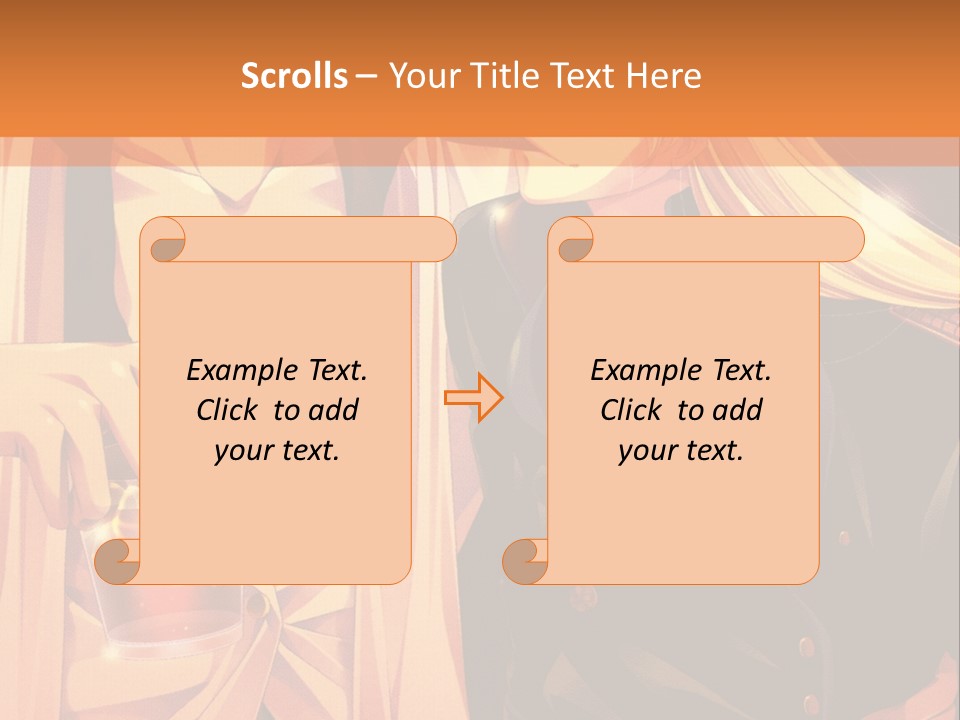 A Couple Of People Sitting Next To Each Other PowerPoint Template