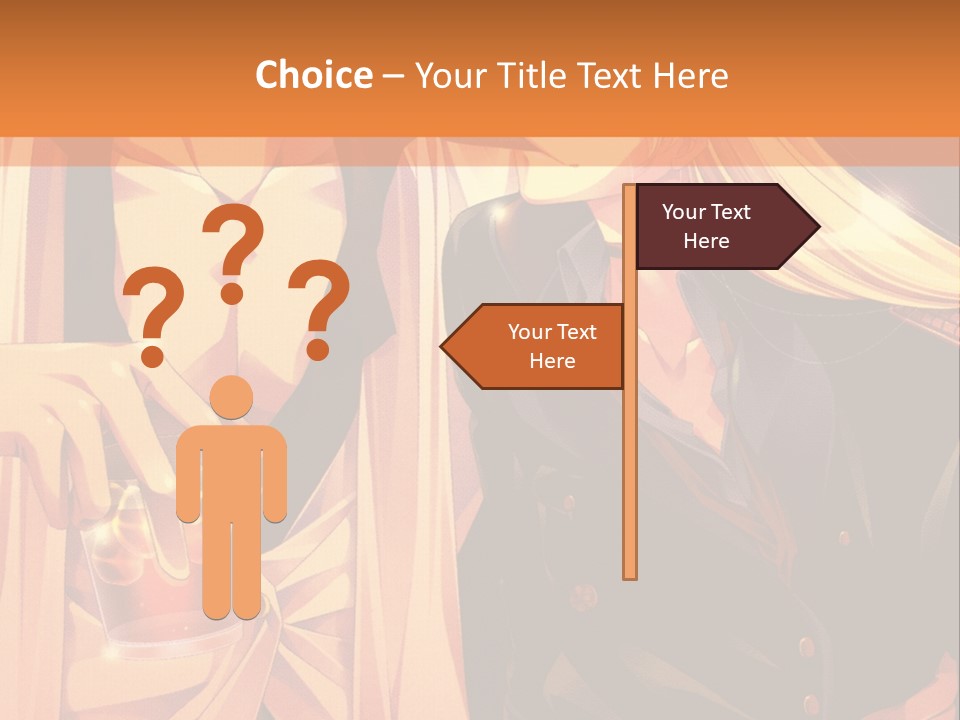 A Couple Of People Sitting Next To Each Other PowerPoint Template