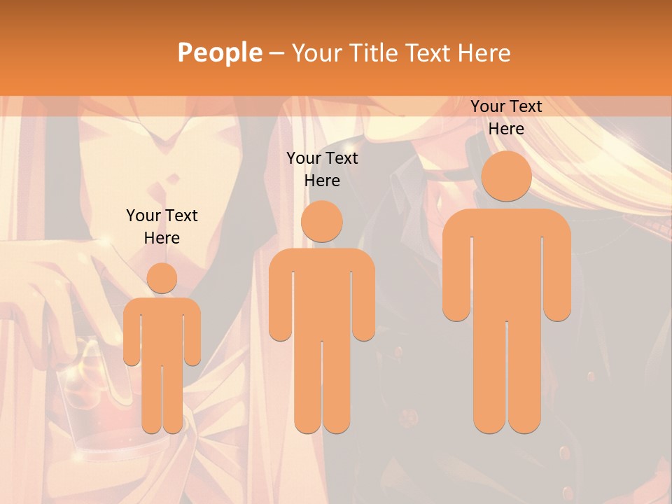 A Couple Of People Sitting Next To Each Other PowerPoint Template