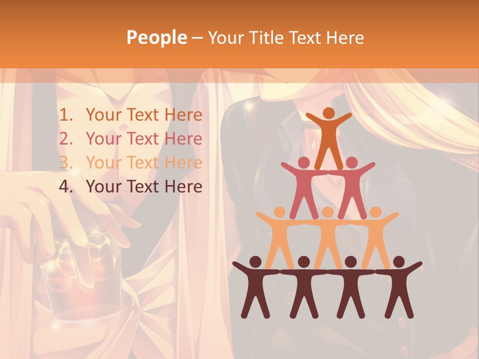 A Couple Of People Sitting Next To Each Other PowerPoint Template