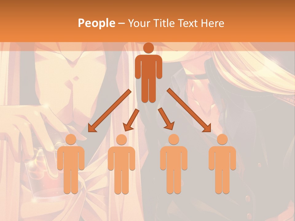 A Couple Of People Sitting Next To Each Other PowerPoint Template