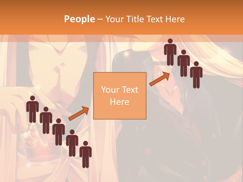 A Couple Of People Sitting Next To Each Other PowerPoint Template