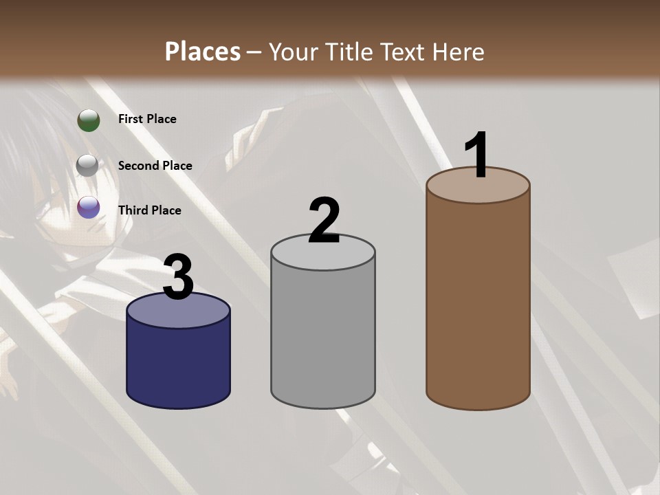 An Anime Character With A Sword In His Hand PowerPoint Template