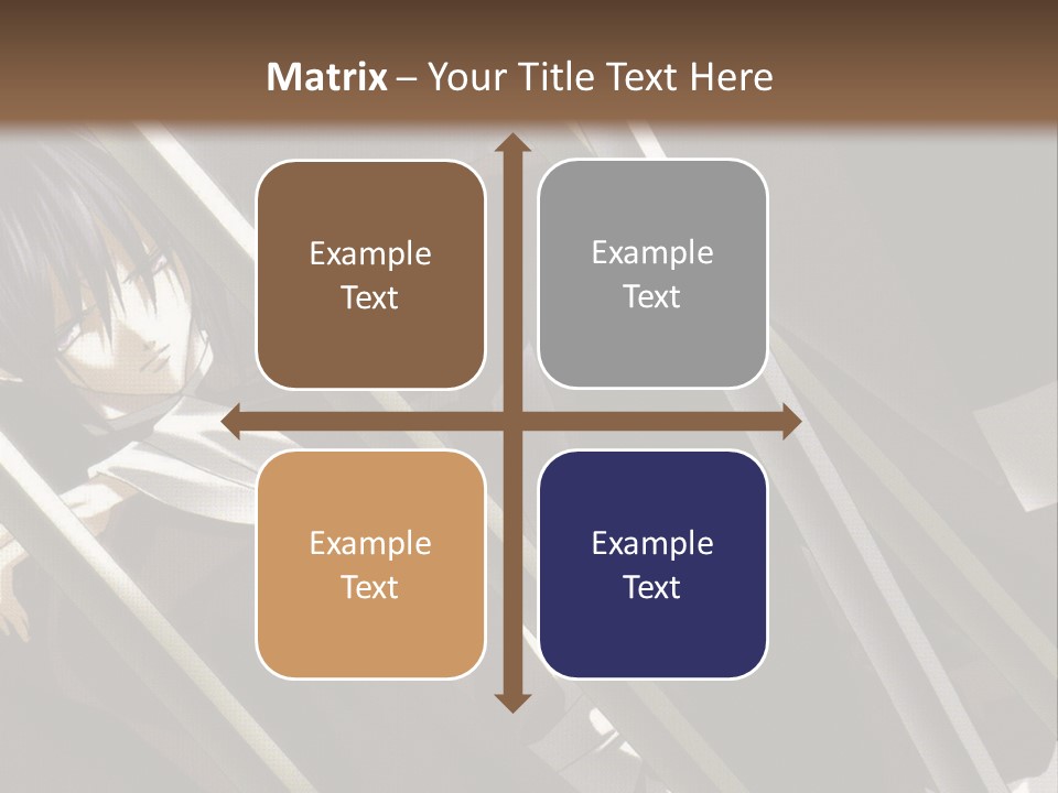 An Anime Character With A Sword In His Hand PowerPoint Template