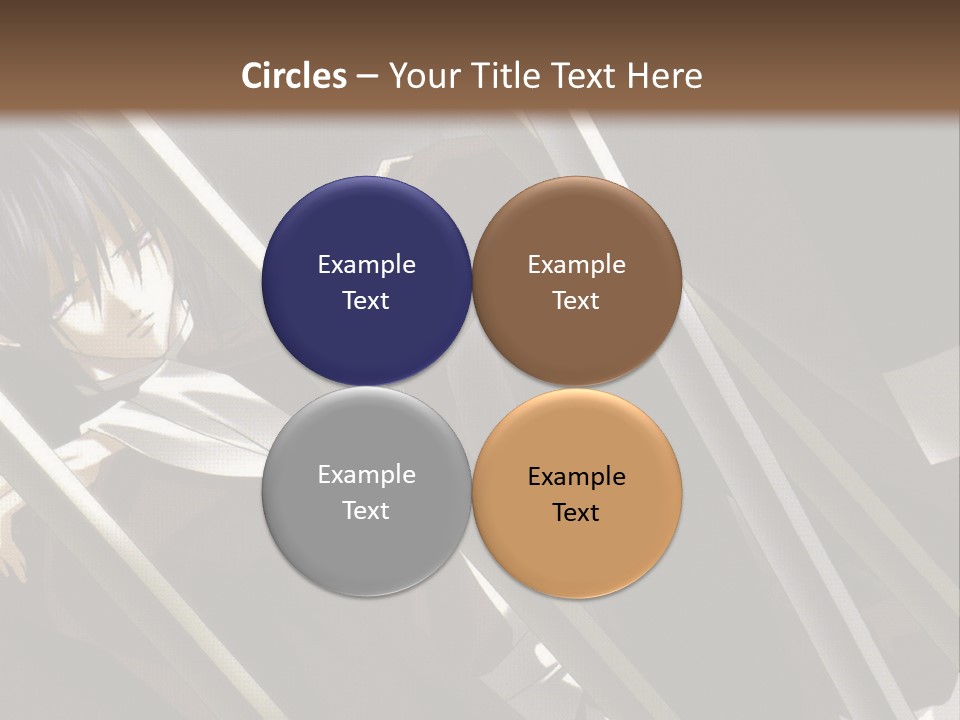 An Anime Character With A Sword In His Hand PowerPoint Template