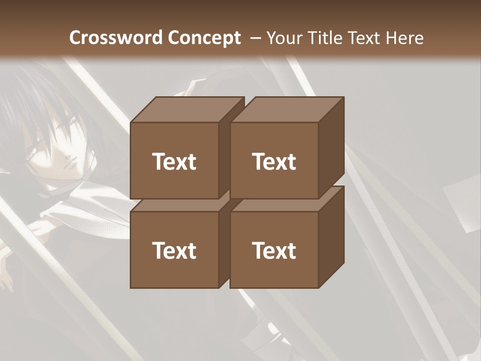 An Anime Character With A Sword In His Hand PowerPoint Template
