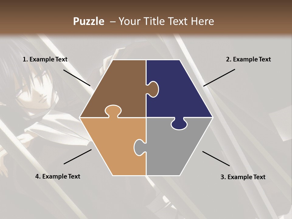 An Anime Character With A Sword In His Hand PowerPoint Template