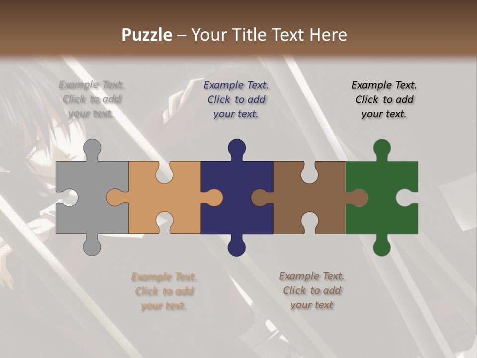 An Anime Character With A Sword In His Hand PowerPoint Template