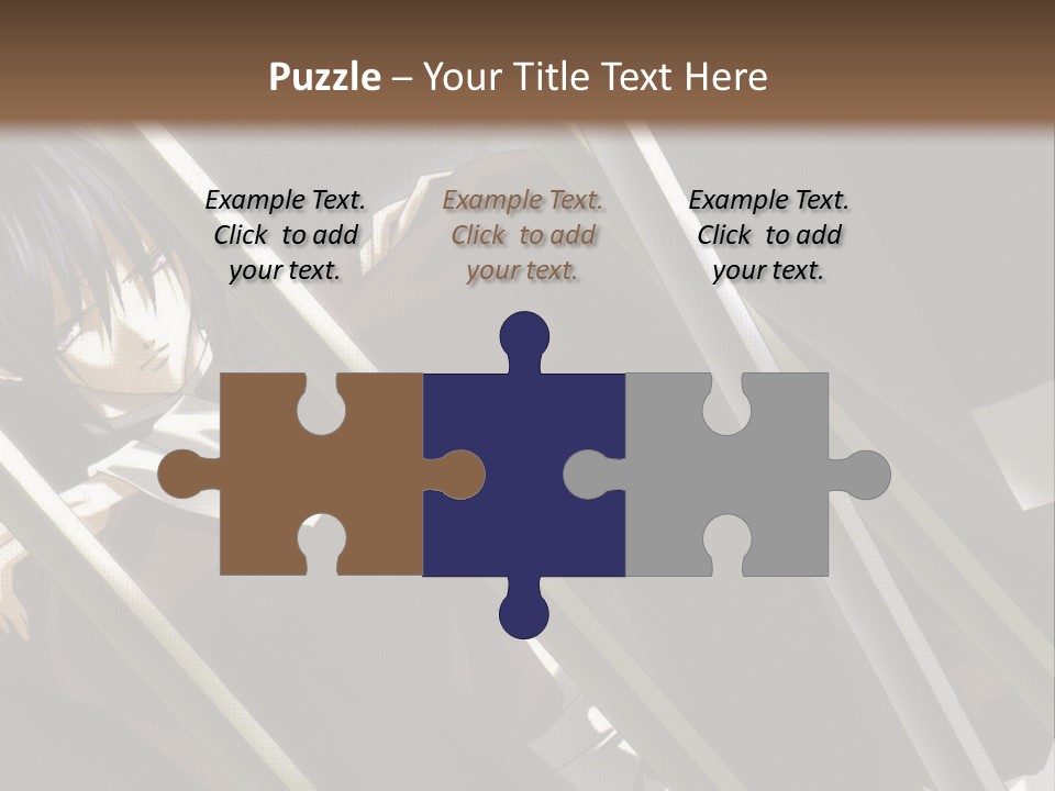 An Anime Character With A Sword In His Hand PowerPoint Template