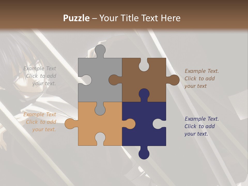 An Anime Character With A Sword In His Hand PowerPoint Template