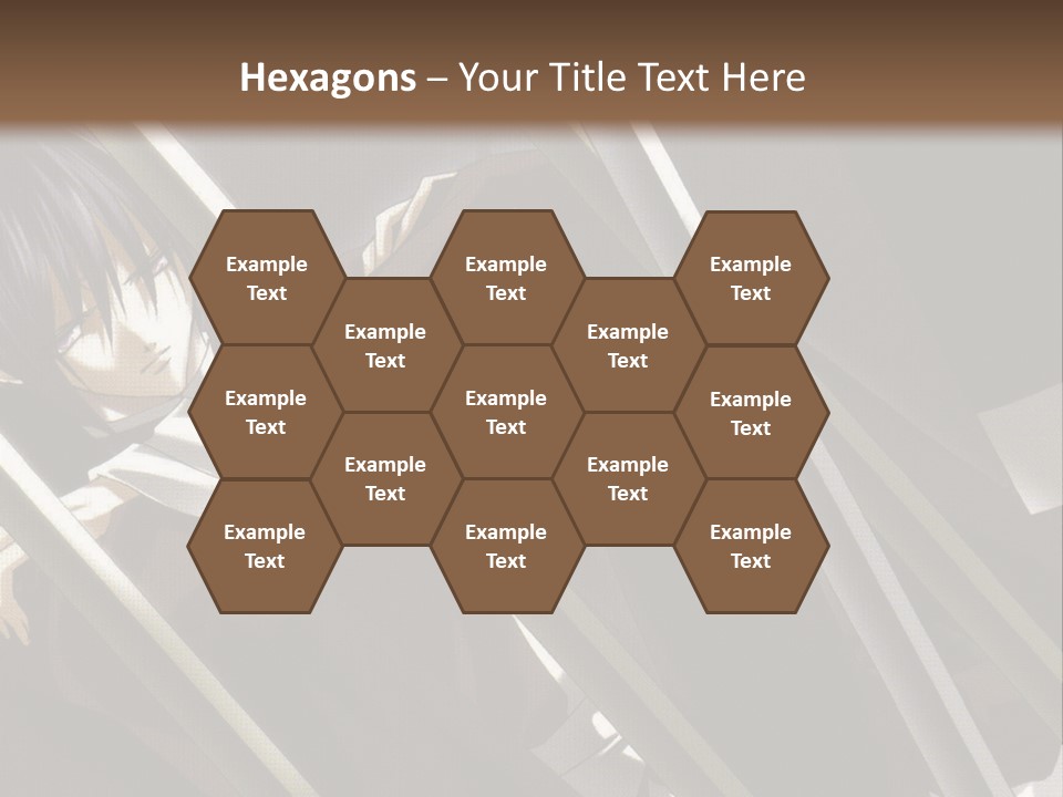 An Anime Character With A Sword In His Hand PowerPoint Template