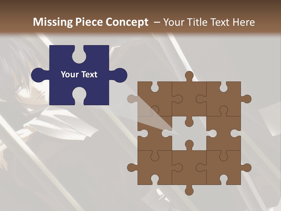 An Anime Character With A Sword In His Hand PowerPoint Template