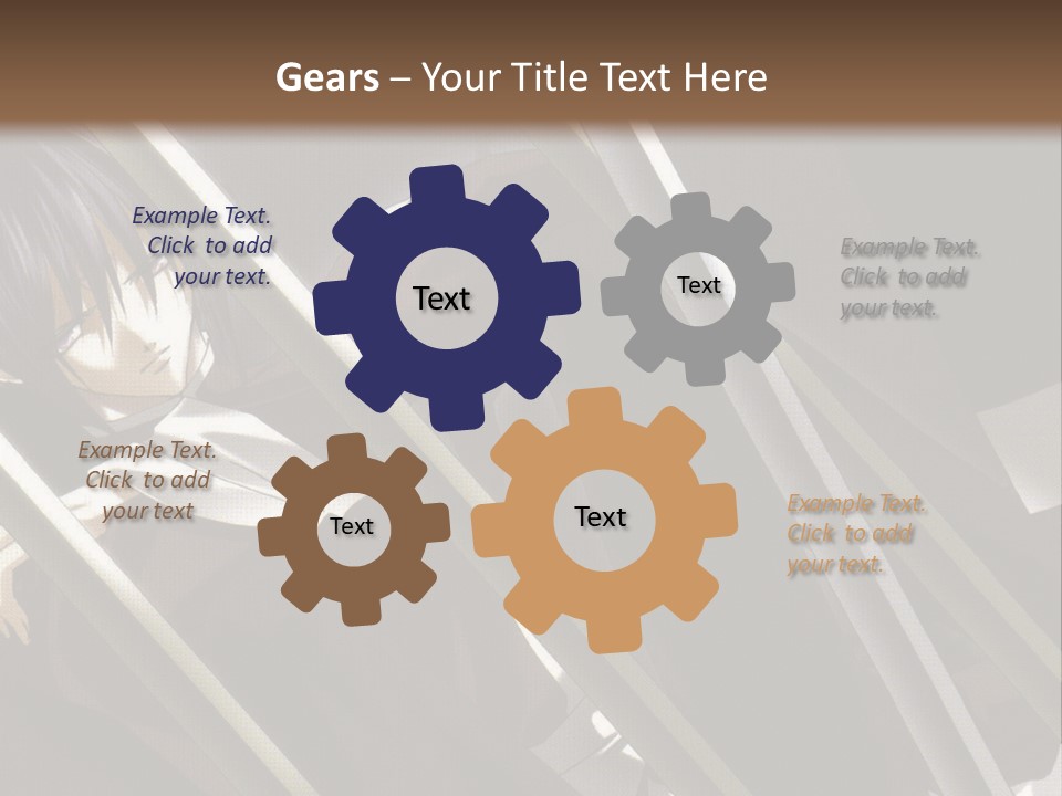 An Anime Character With A Sword In His Hand PowerPoint Template