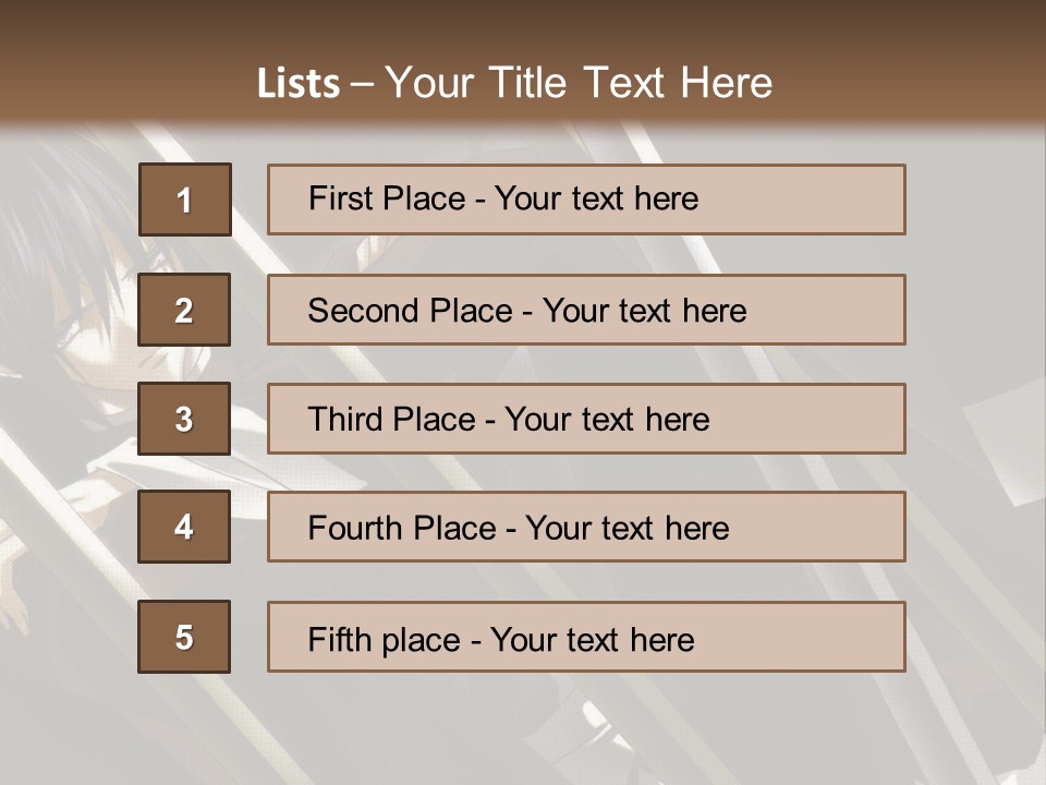 An Anime Character With A Sword In His Hand PowerPoint Template