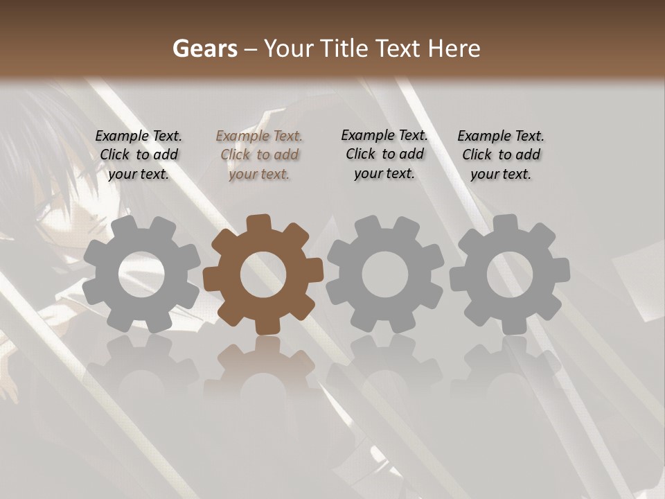 An Anime Character With A Sword In His Hand PowerPoint Template