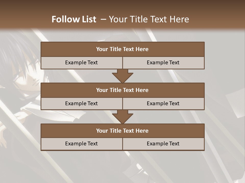 An Anime Character With A Sword In His Hand PowerPoint Template