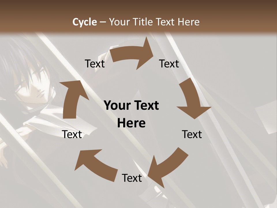 An Anime Character With A Sword In His Hand PowerPoint Template
