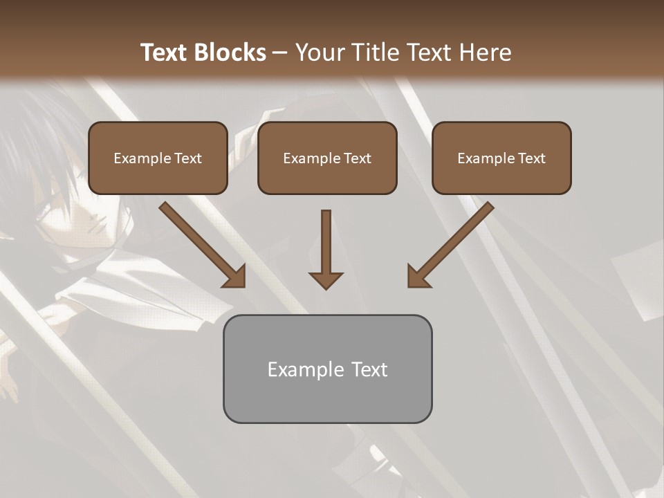 An Anime Character With A Sword In His Hand PowerPoint Template