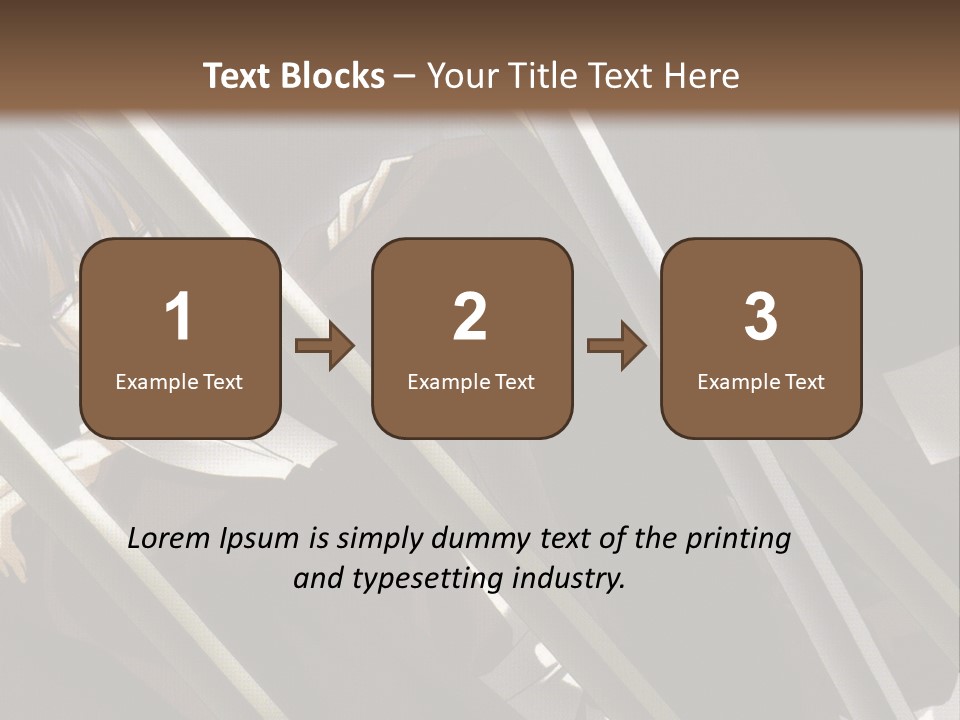 An Anime Character With A Sword In His Hand PowerPoint Template