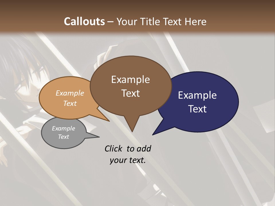 An Anime Character With A Sword In His Hand PowerPoint Template