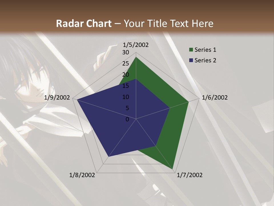 An Anime Character With A Sword In His Hand PowerPoint Template