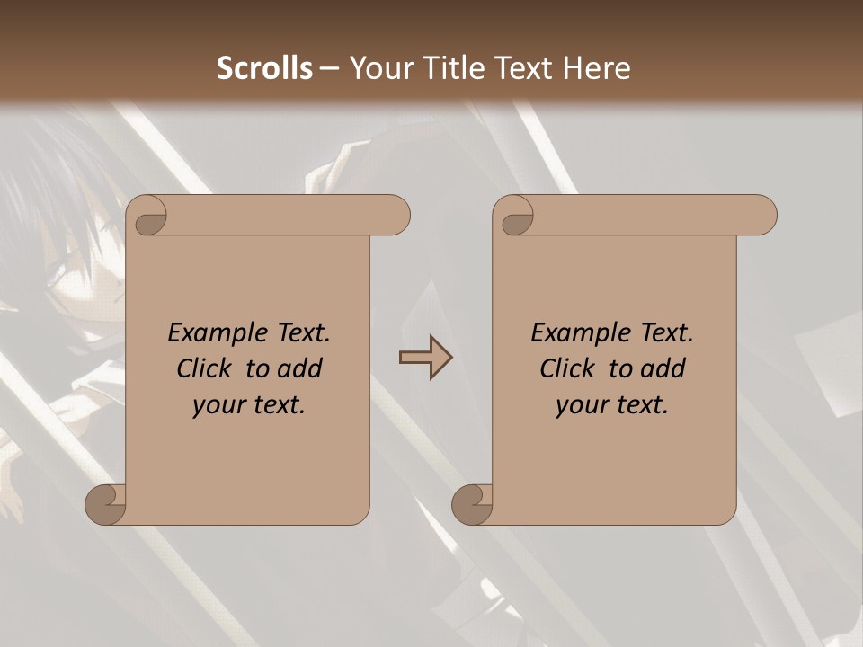 An Anime Character With A Sword In His Hand PowerPoint Template