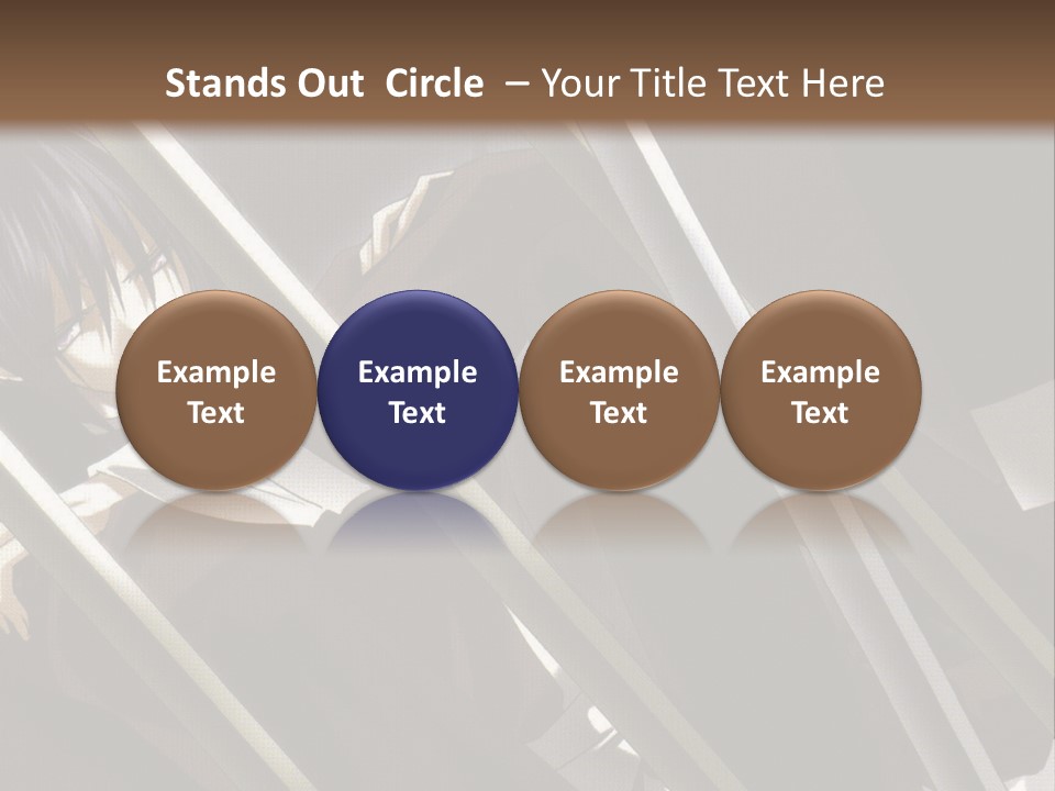 An Anime Character With A Sword In His Hand PowerPoint Template