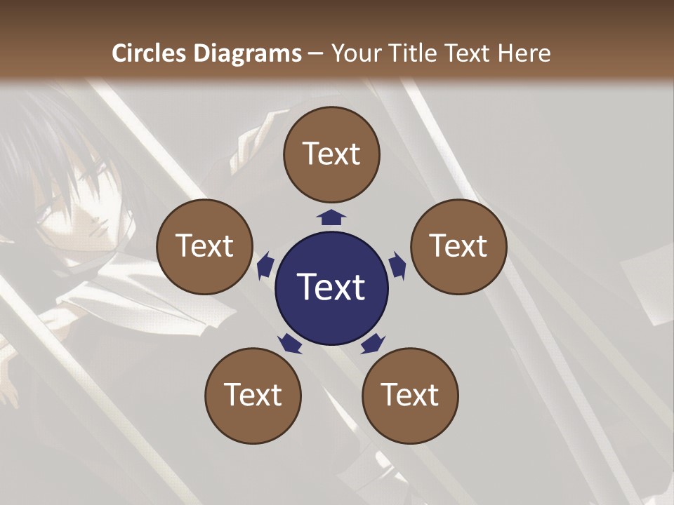 An Anime Character With A Sword In His Hand PowerPoint Template