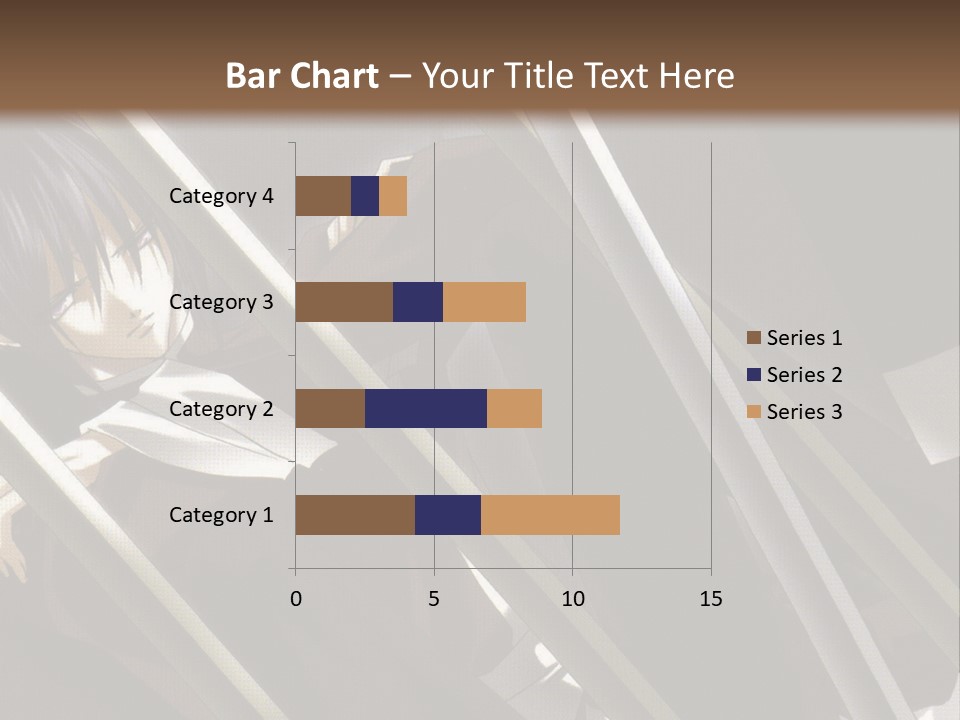 An Anime Character With A Sword In His Hand PowerPoint Template