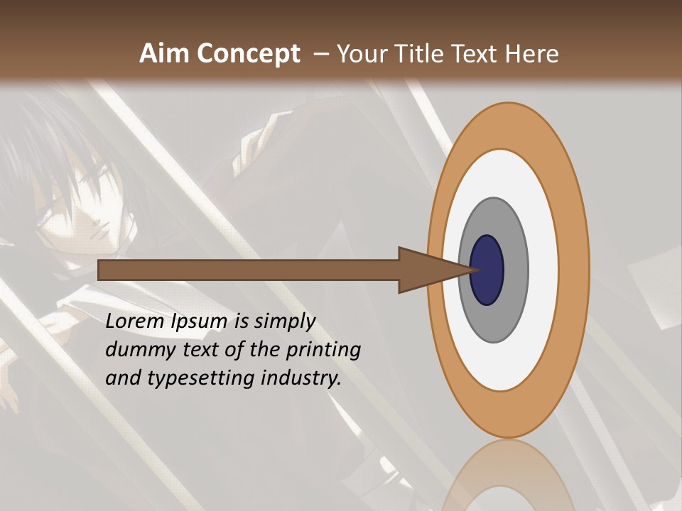 An Anime Character With A Sword In His Hand PowerPoint Template