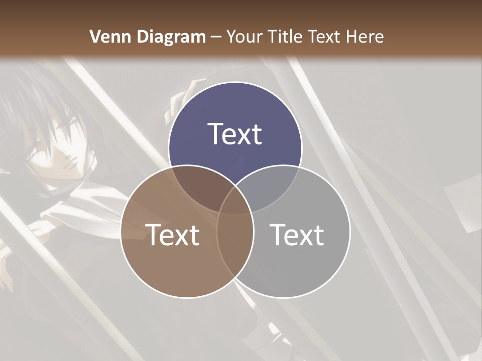 An Anime Character With A Sword In His Hand PowerPoint Template