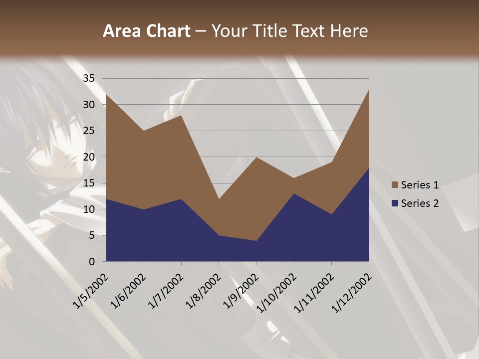 An Anime Character With A Sword In His Hand PowerPoint Template