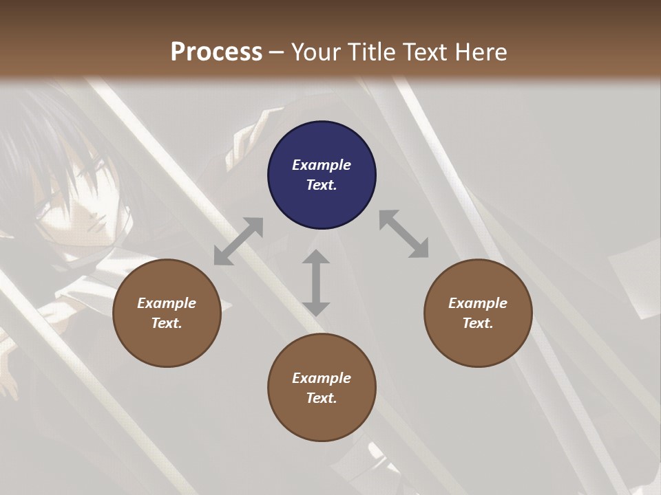 An Anime Character With A Sword In His Hand PowerPoint Template
