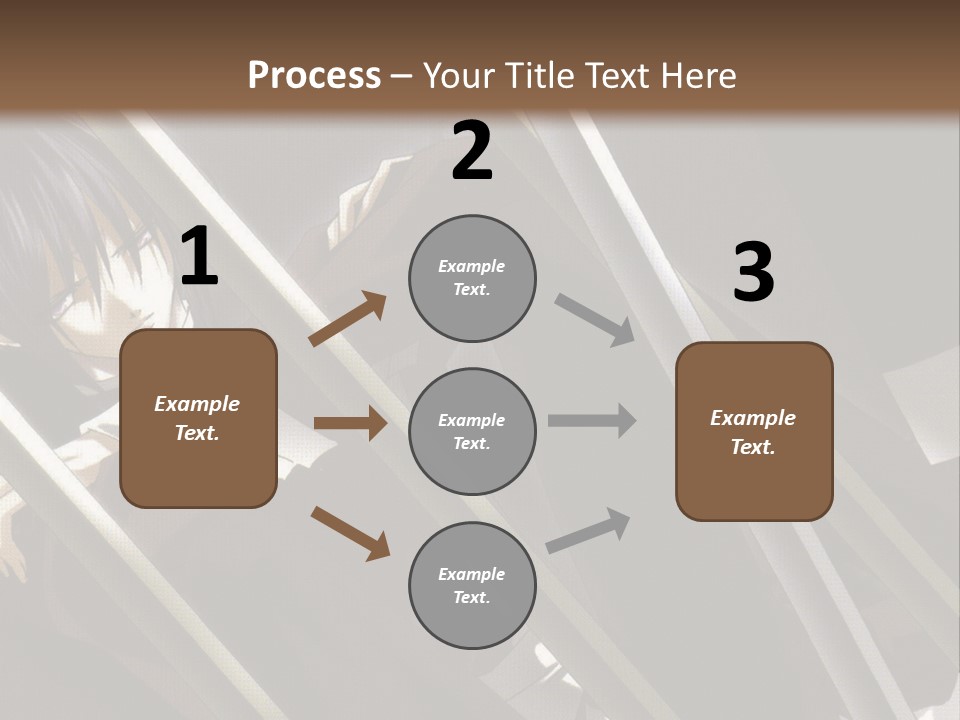 An Anime Character With A Sword In His Hand PowerPoint Template