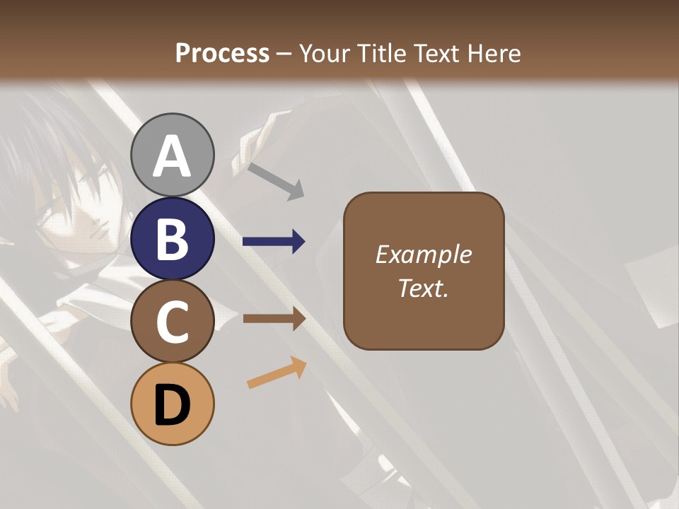 An Anime Character With A Sword In His Hand PowerPoint Template